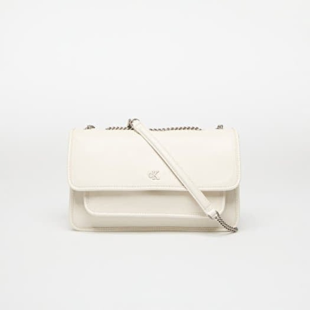 Calvin Klein White Chain Shoulder Crossbody Flap Bag NWT - Picture 1 of 10